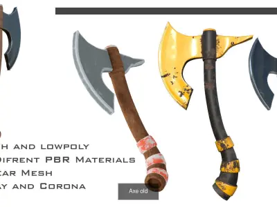 melee weapon 3D Model Pack