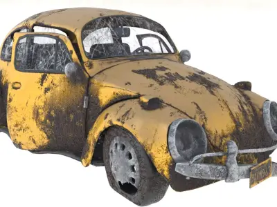 BettelCar LowPoly Low-poly 3D model