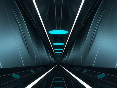 Sci Fi Tunnel 3D model 60