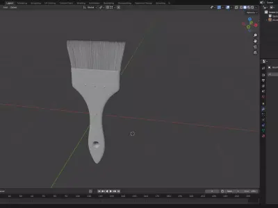 Paint Brush 3D model buy