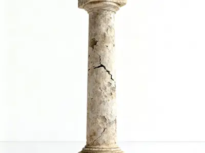 Realistic Weathered Ancient Stone Column 3D Model Low-poly 3D model