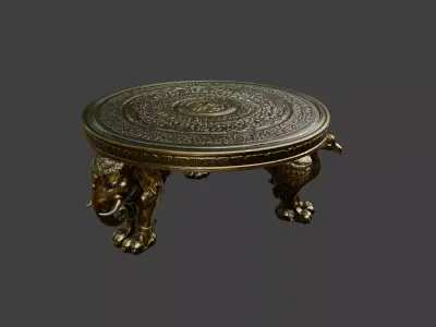 The Elephant and Peacock Royal Low-poly 3D model