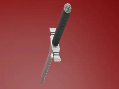 3D Model Game Ready Mid Poly Dagger  Low-poly 3D model