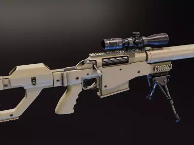 Truvelo Amris Rifle Low-poly 3D model