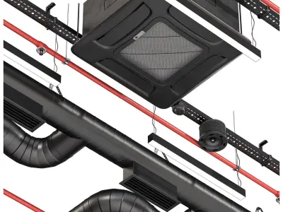 Industrial ceiling 3D model buy