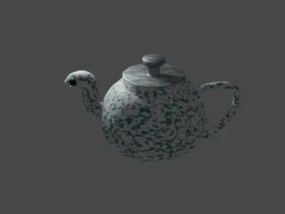 SNAKE HEAD TEA POT Low-poly 3D model