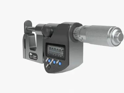 Micrometer Low-poly 3D model