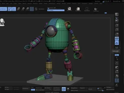 Robot from video game borderlands Free low-poly 3D model