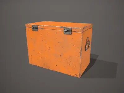 Orange Tool Chest Low-poly 3D model