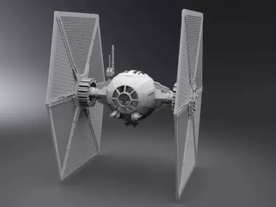 Tie Space Superiority Fighter Scale model  3D print model