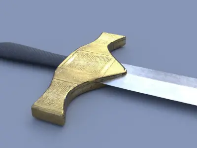 Medieval Sword 2 Low-poly 3D model
