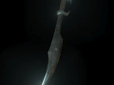 Spartans sword Low-poly 3D model