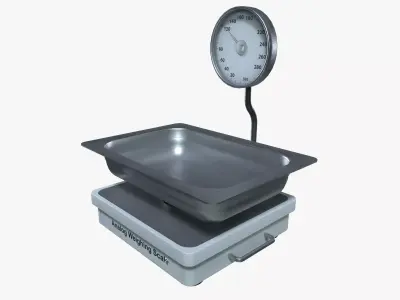 Analog Weighing Scale Low-poly 3D model