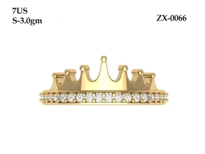 Crown Wedding Ring  3D print model