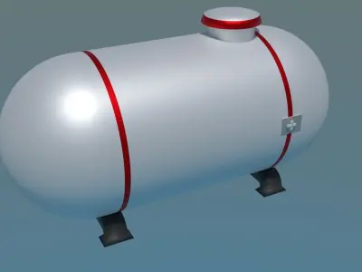 Shiny Gas Tank Collection Low-poly 3D model