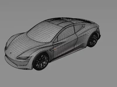Tesla electric car 3D model