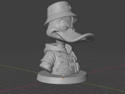 Daffy Duck Headset Holder STL 3D print model