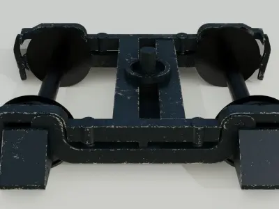 Train axis 3D model Low-poly  Low-poly 3D model