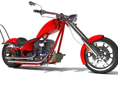 Custom Chopper Bike 3D model
