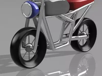 Electric Scrambler Bike Frame Design 3D model