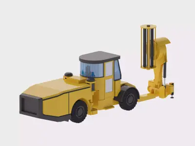 Drill Rig Mining L6 Low-poly 3D model