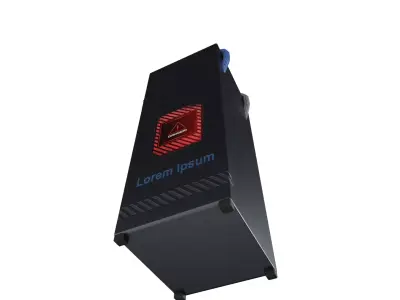 Futuristic Sci-Fi Server Rack Low-poly 3D model