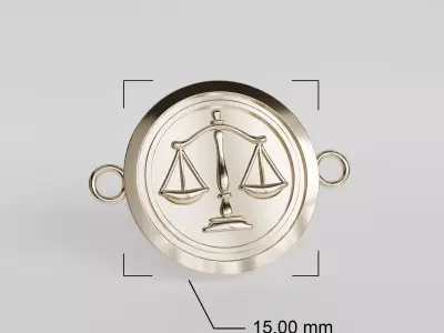 round pendant with scales 3D print model purchase