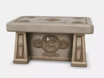 Ancient Stone Table Low-poly 3D model