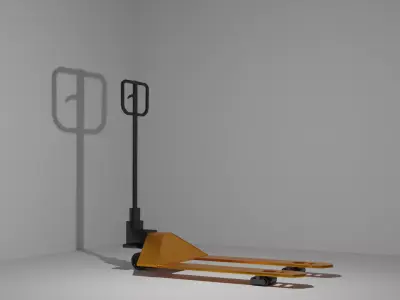 hydraulic trolley Lowpoly   Industrial Pallet Truck Trolley  Low-poly 3D model