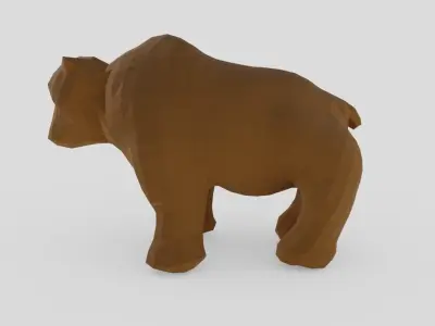 Geometric Bear Low-poly 3D model
