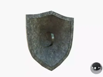 Warrior medival shield Low-poly 3D model