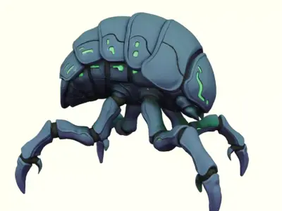 Neon Shell Crawler Free 3D print model