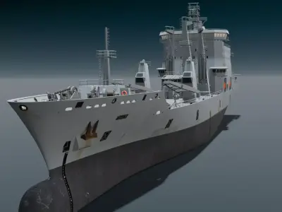 Ship 3D Model Low-poly 3D model