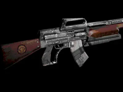 Old School Rifle Low-poly 3D model