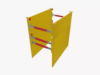 Shoring Low-poly 3D model