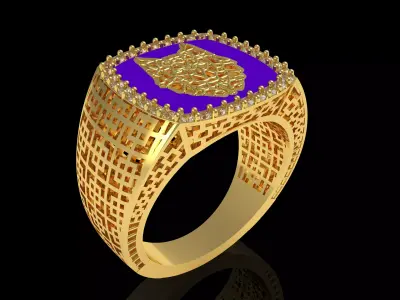  wolf Ring 3D print model