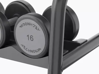Technogym Urethane Dumbbells Rack 3D model