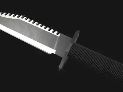 Rambo Knife Low-poly 3D model purchase