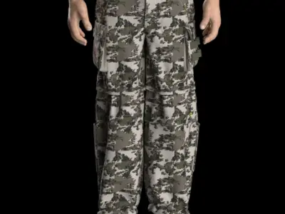 Urban Digital Camo Clothing Pack Low-poly 3D model