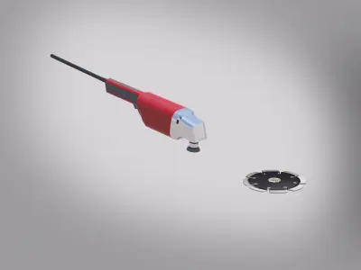 Angle Grinder-Diamond Blade Low-poly 3D model