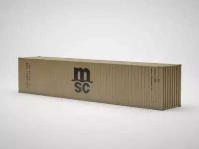 Cargo Container - MSC - Contenedor de carga 3D model
