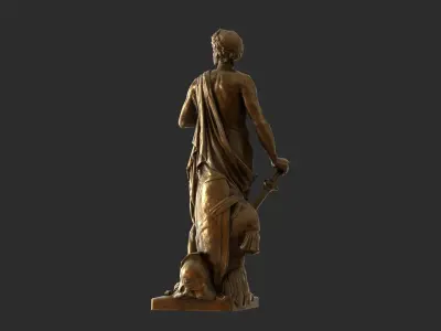 Roman Imperator - Gold Low-poly 3D model