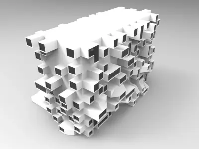 Future building 002 Low-poly 3D model