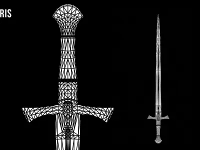 Magpie- Arming Sword Free low-poly 3D model