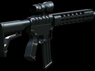 AR 15 Rifle  3D model