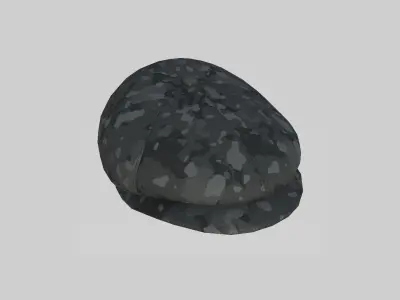 Newsboy Hat 04 Dark Camouflage - Character Fashion Design Low-poly 3D model