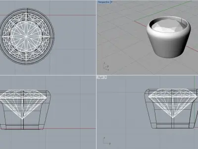 A package of solitaire ring heads engagement flush printable 3D print model