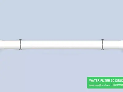 Triple Element Pressure Vessel for Industrial RO System 3D model
