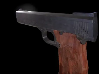 Low poly gun Low-poly 3D model purchase