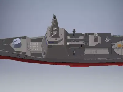Largest Warship 3d model 3D model